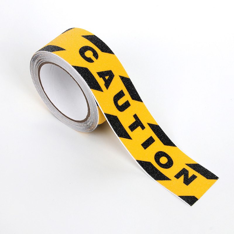 Anti-slip tape printed with CAUTION wording