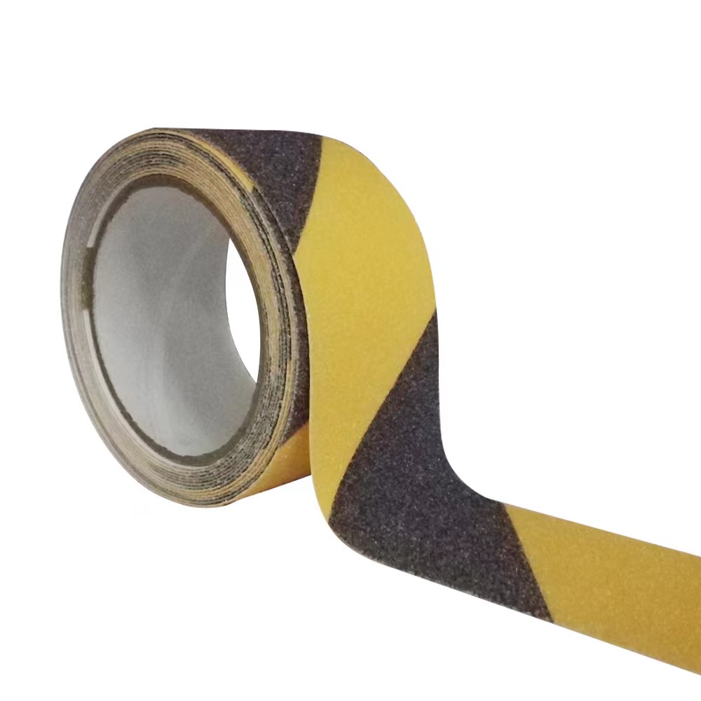 Warning anti-slip tape — black and yellow stripes