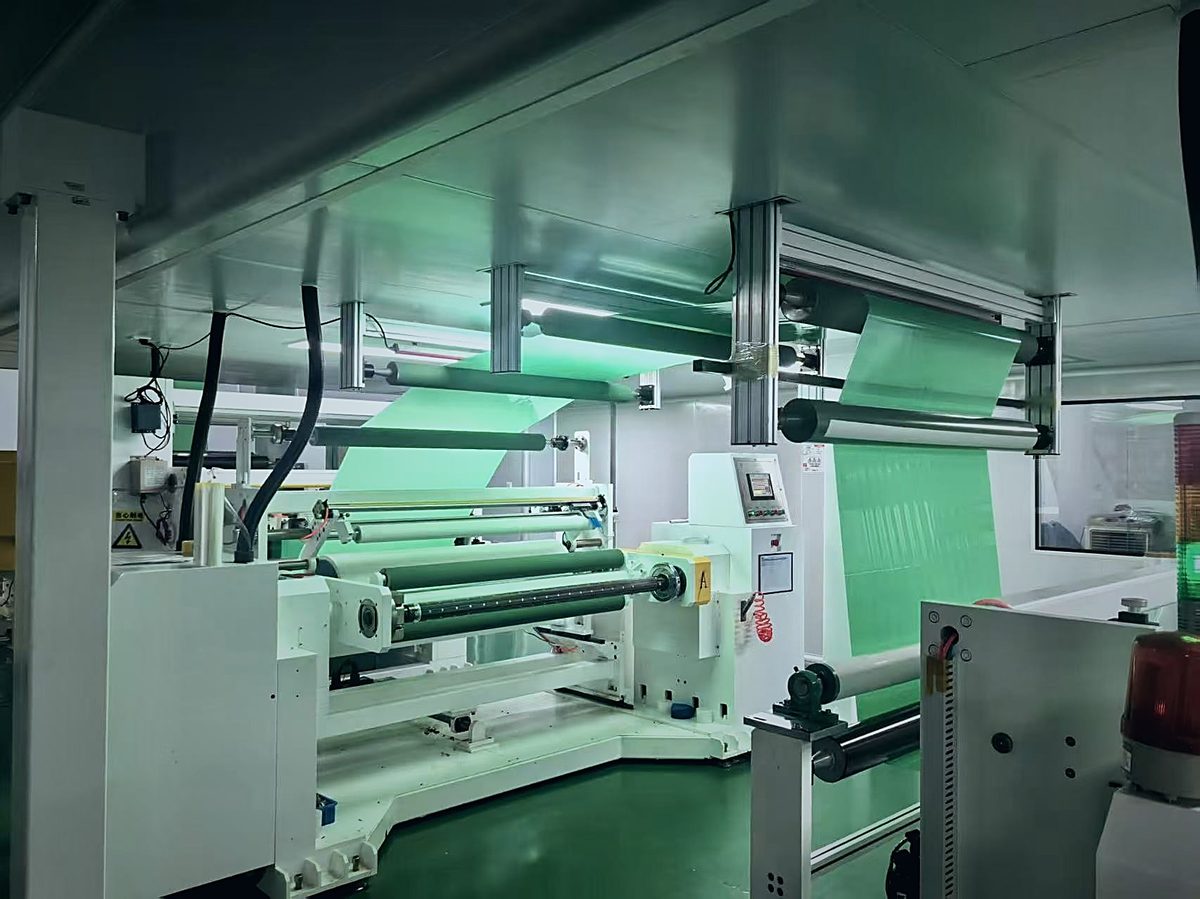 Songyang production line running protective film