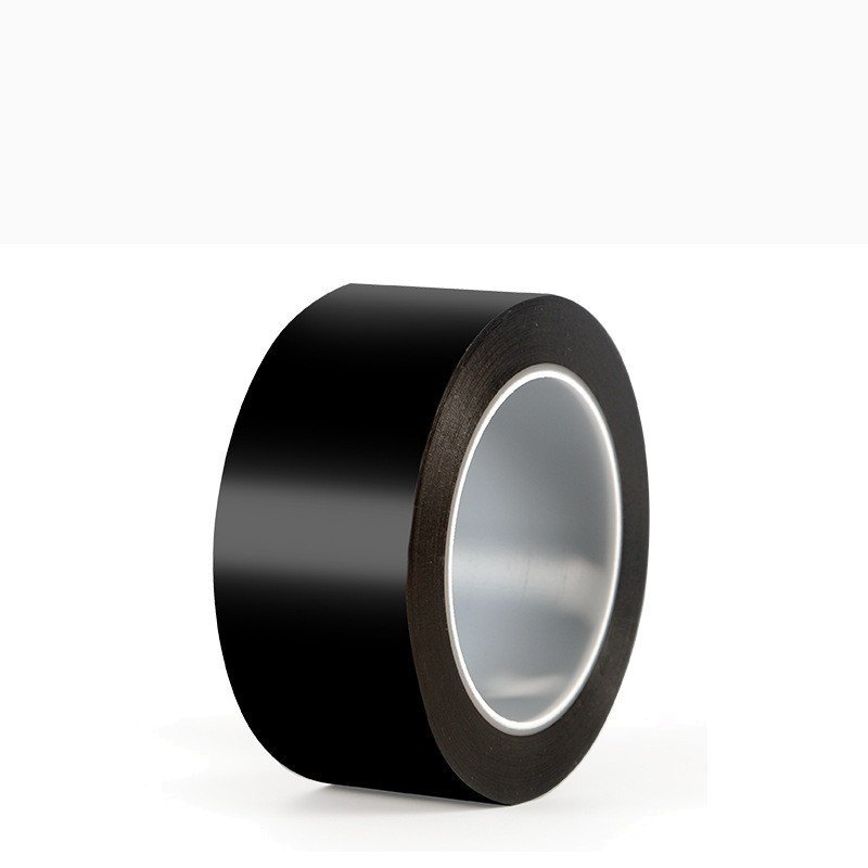 Solid black PVC vinyl floor marking tape roll, 0.13 mm
