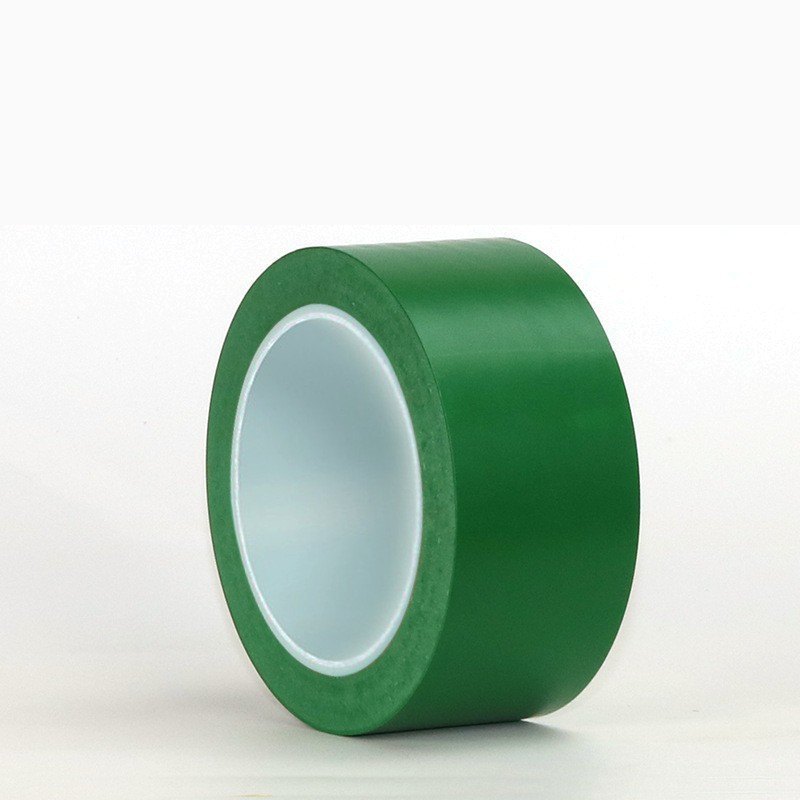 Solid green PVC vinyl floor marking tape roll, 0.13 mm