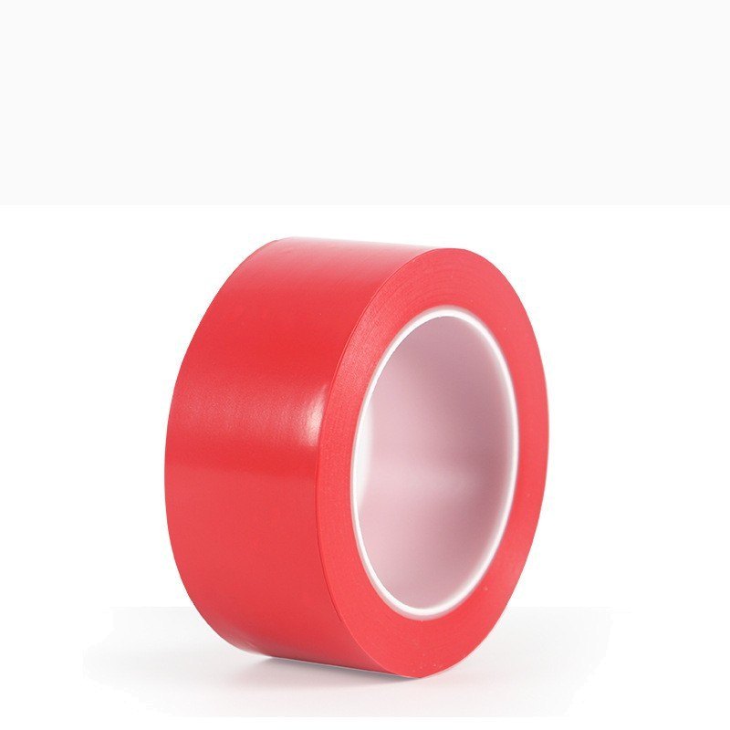 Solid red PVC vinyl floor marking tape roll, 0.13 mm
