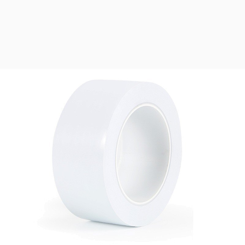 Solid white PVC vinyl floor marking tape roll, 0.13 mm